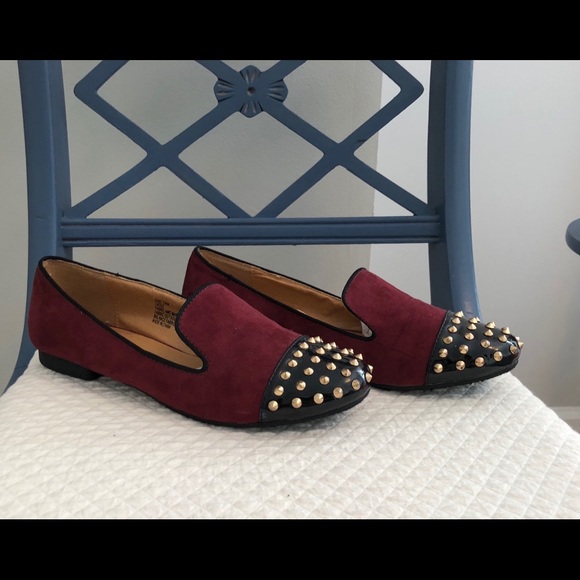 Merlot Suede Flat - Picture 3 of 6